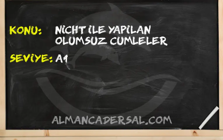 Nicht ile yapılan olumsuz cümleler